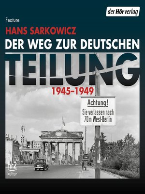 cover image of Der Weg zur deutschen Teilung